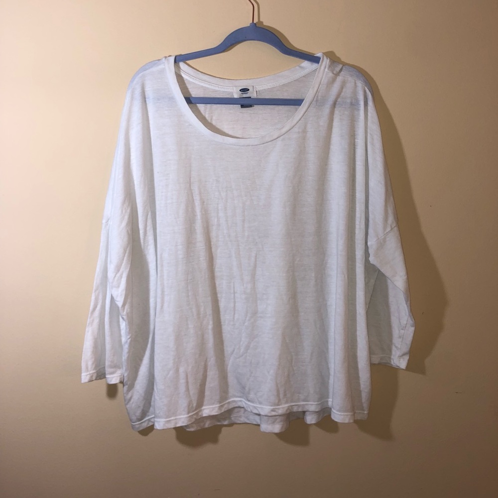 Plain white oversized tee